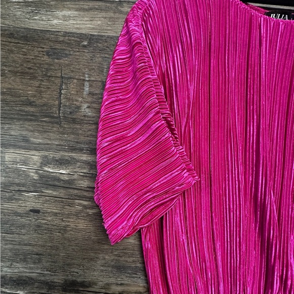 Julia by Love J Pink Puff Sleeve Cropped Blouse - Picture 5 of 5